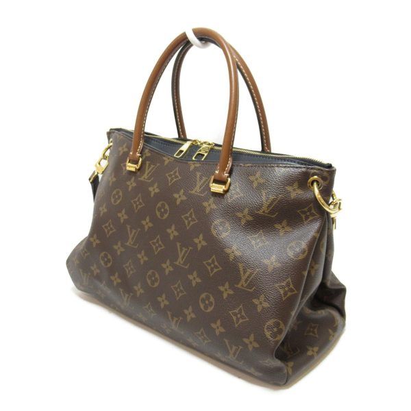 3 Louis Vuitton Pallas Shoulder Hand Bag Monogram Canvas Brown