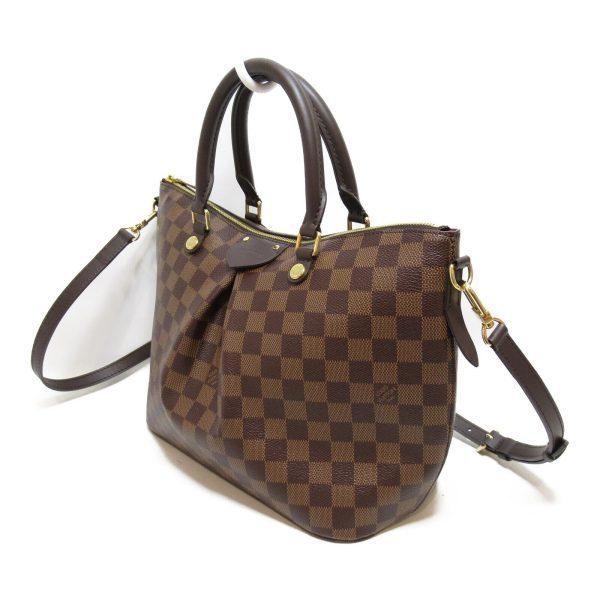 3 Louis Vuitton Sienna MM Shoulder Crossbody Bag Damier Canvas Brown Ebene