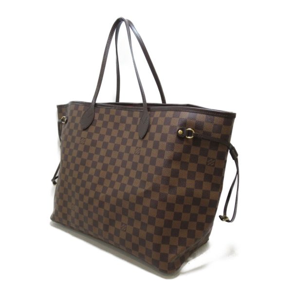 3 Louis Vuitton Neverfull GM Shoulder Tote Bag Damier Ebene