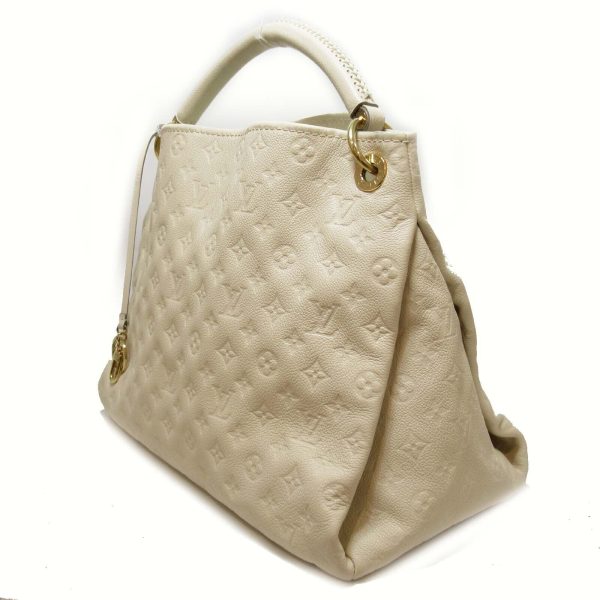 3 Louis Vuitton Artsy MM Handbag Monogram Leather Neige Women LV