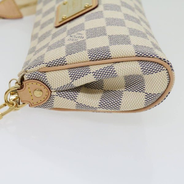 3 Louis Vuitton Damier Azur Eva 2way Shoulder Hand Pouch