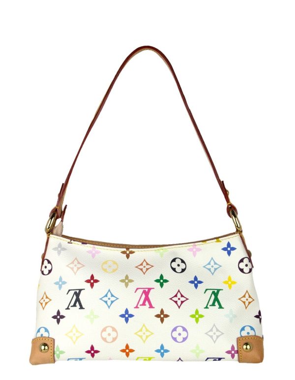 3 Louis Vuitton White Multicolor Monogram Eliza Shoulder Bag