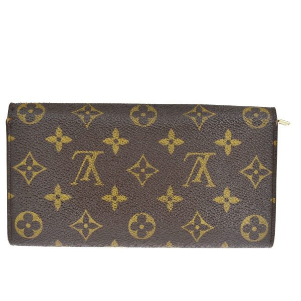 3 Louis Vuitton Porte Monnaie Credit Long Wallet Monogram Leather