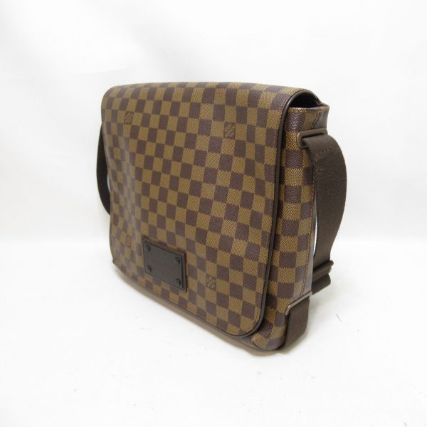 3 Louis Vuitton Brooklyn MM Shoulder Bag Damier Canvas Ebene Women LV