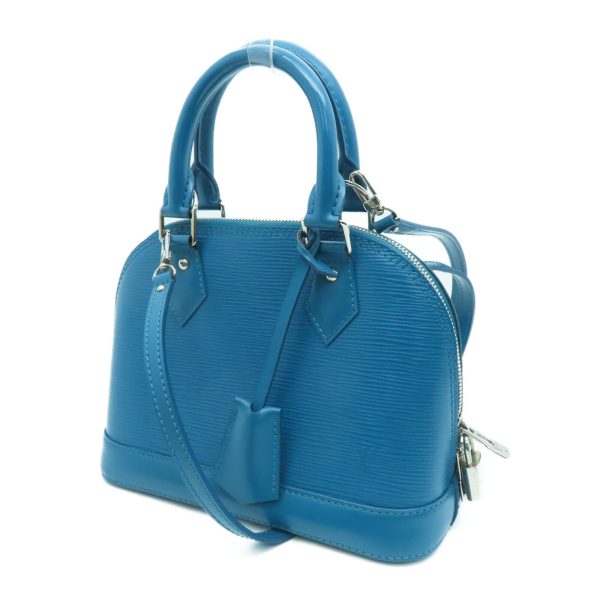 3 Louis Vuitton Alma BB Satchel Shoulder Handbag Epi Blue