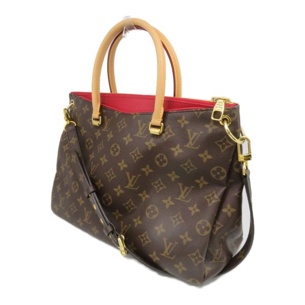 3 Louis Vuitton Pallas MM Satchel Shoulder Handbag Monogram Brown