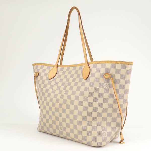 3 Louis Vuitton Damier Azur Neverfull MM Tote Bag