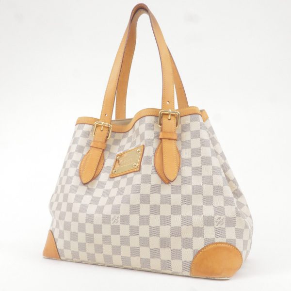 3 Louis Vuitton Damier Azur Hampstead MM Hand Bag