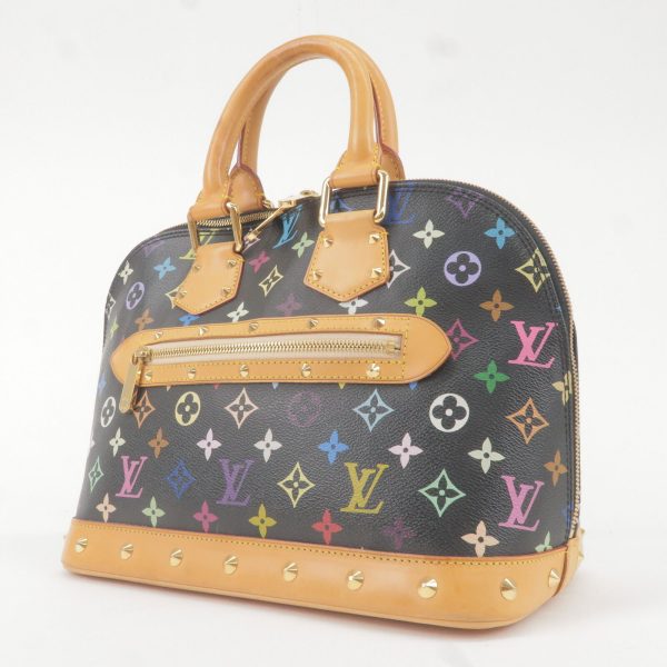 3 Louis Vuitton Monogram Multi Color Alma PM Hand Bag black