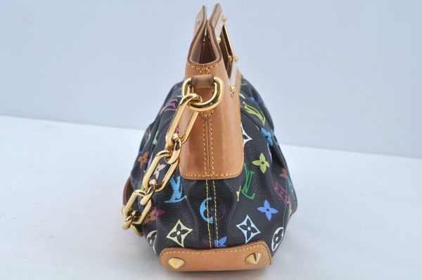 3 Louis Vuitton Judy PM Monogram Multicolor 2Way Hand Bag Black