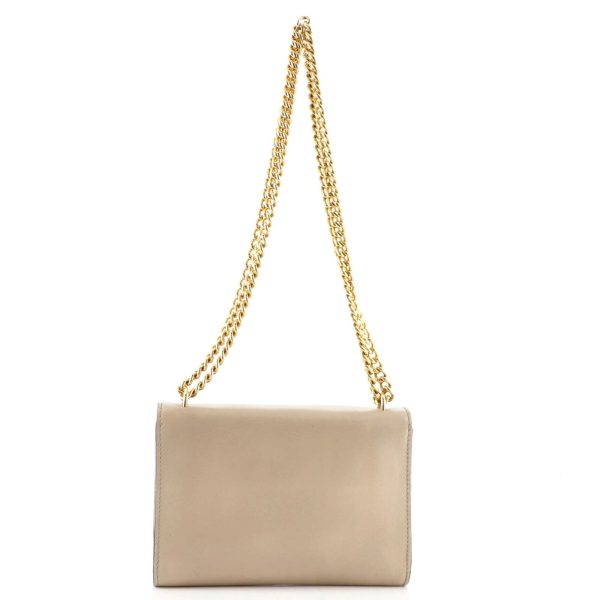 3 Louis Vuitton Chain Louise Clutch Leather MM Neutral