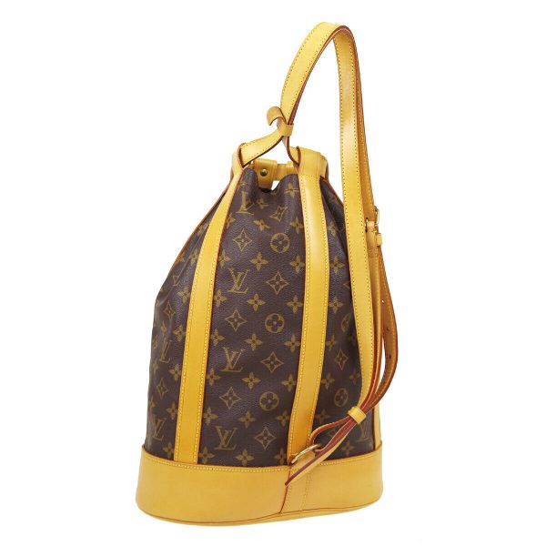 3 Louis Vuitton Randonnee Bucket Drawstring Bag PM Brown Canvas