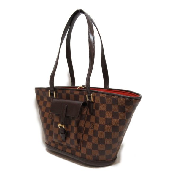 3 Louis Vuitton Manosque PM Shoulder Tote Bag Damier Ebene LV Women