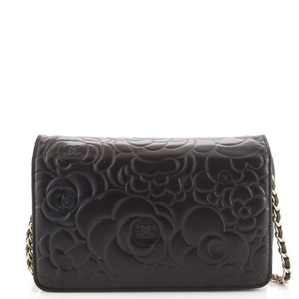 4 Chanel Wallet on Chain Camellia Lambskin Black