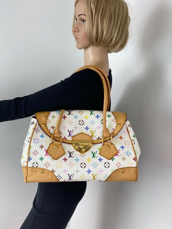 4 Louis Vuitton Bag Beverly GM Shoulder White Monogram Multicolor Shoulder