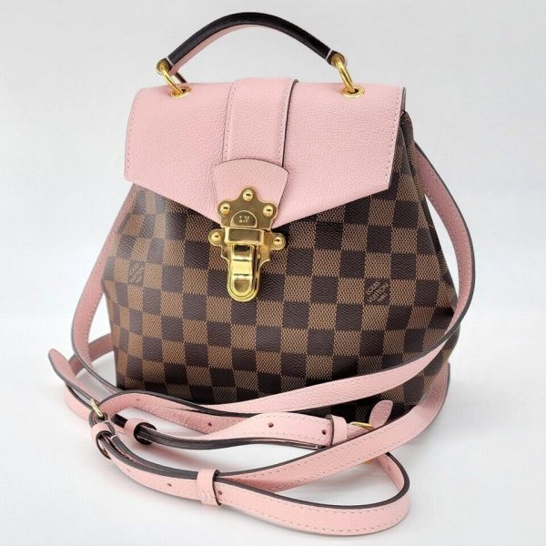 4 Louis Vuitton Clapton Backpack Damier Ebene Canvas Pink