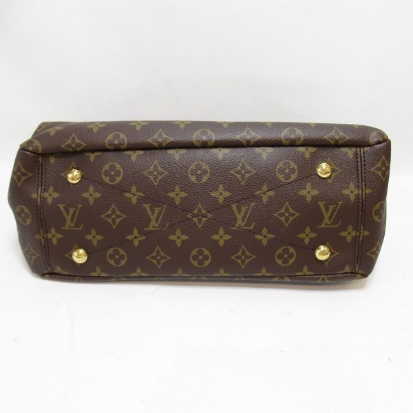 4 Louis Vuitton Palas BB 2way Handbag Monogram Canvas Brown Saffron