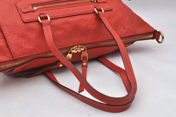 4 Louis Vuitton Monogram Empreinte Lumineuse PM Tote Bag Red