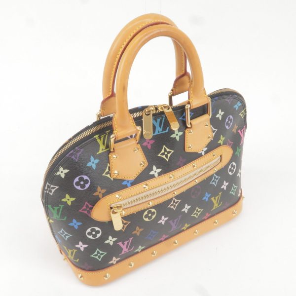 4 Louis Vuitton Monogram Multi Color Alma PM Hand Bag black