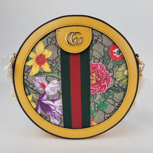 4 Gucci Ophidia Floral Coated Canvas Crossbody Chain Bag