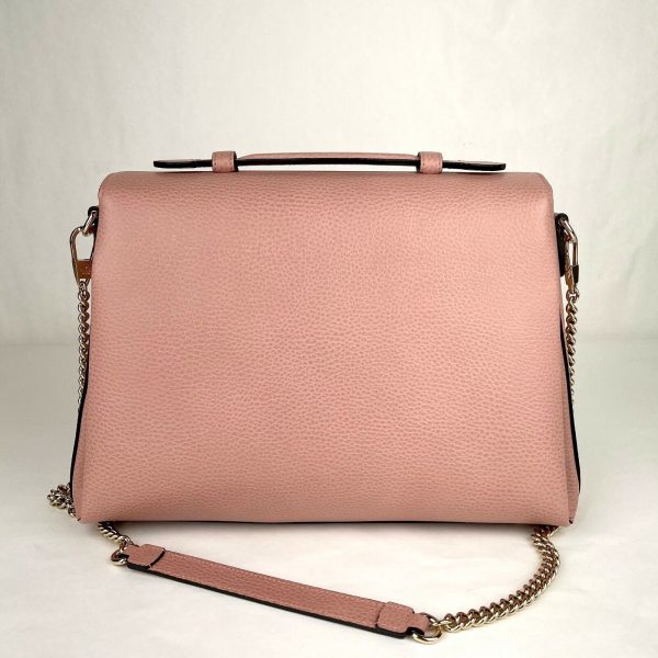 4 Gucci Powder Pink Leather Large Interlocking G Crossbody Chain Bag