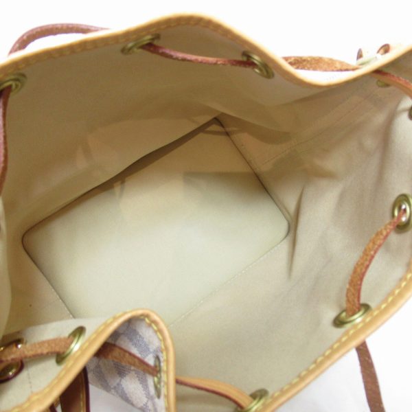 5 Louis Vuitton Noe BB Shoulder Bag Damier Azur Canvas White Women LV