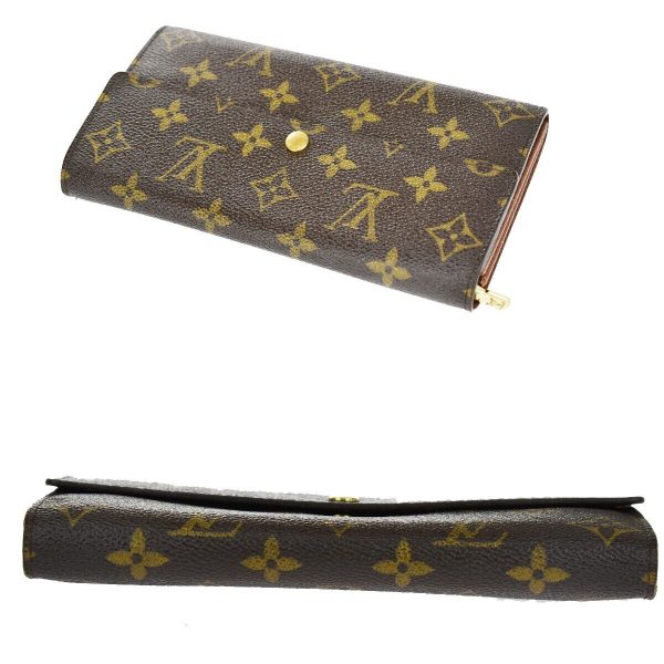 5 Louis Vuitton Porte Monnaie Credit Long Wallet Monogram Leather