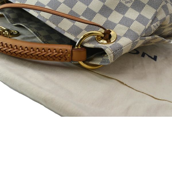 5 Louis Vuitton Artsy MM Damier Azur Hobo Bag White