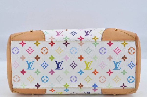 5 Louis Vuitton Monogram Multicolor Claudia Hand Bag White