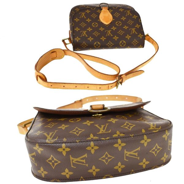 5 Louis Vuitton Saint Cloud GM Shoulder Bag Monogram Leather Brown