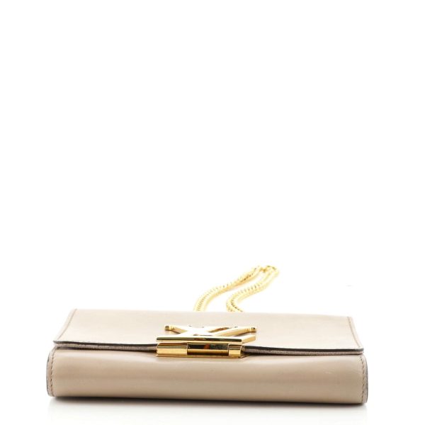 5 Louis Vuitton Chain Louise Clutch Leather MM Neutral