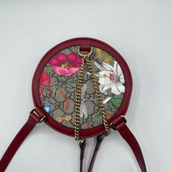 5 Gucci Ophidia Supreme GG Canvas Floral Round Backpack