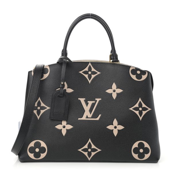 5711bcf574e60c775496a2149c0974ca LOUIS VUITTON Empreinte Monogram Giant Grand Pallas Black Beige