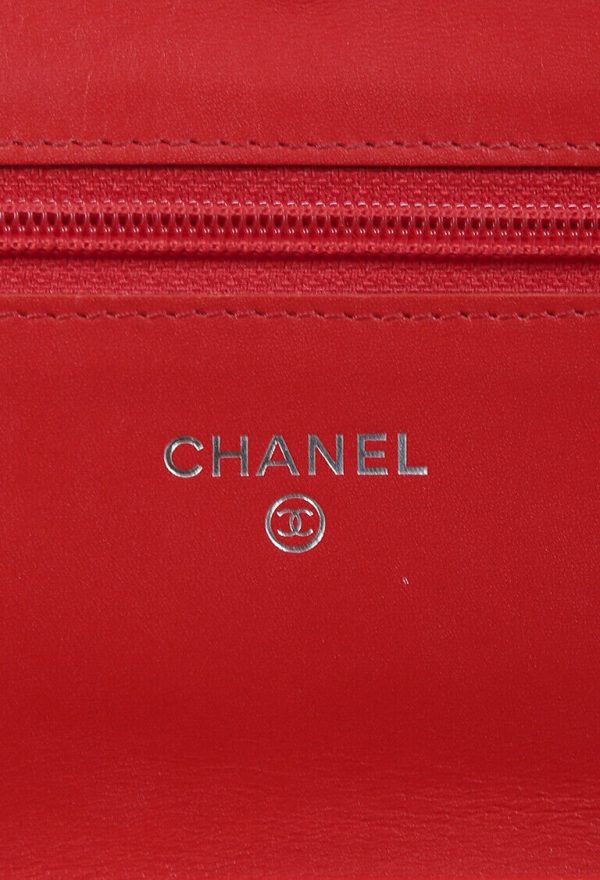 6 Chanel Timeless Wallet on Chain Red Orange Caviar Leather CC Crossbody Bag