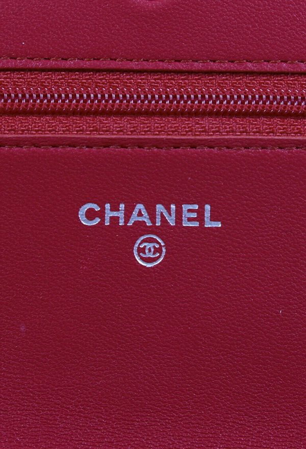 6 Chanel Wallet on Chain Red Quilted Lambskin Leather CC Crossbody Bag