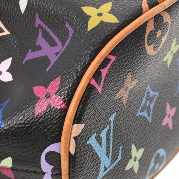 6 Louis Vuitton Multicolor Theda GM Black Hand Bag