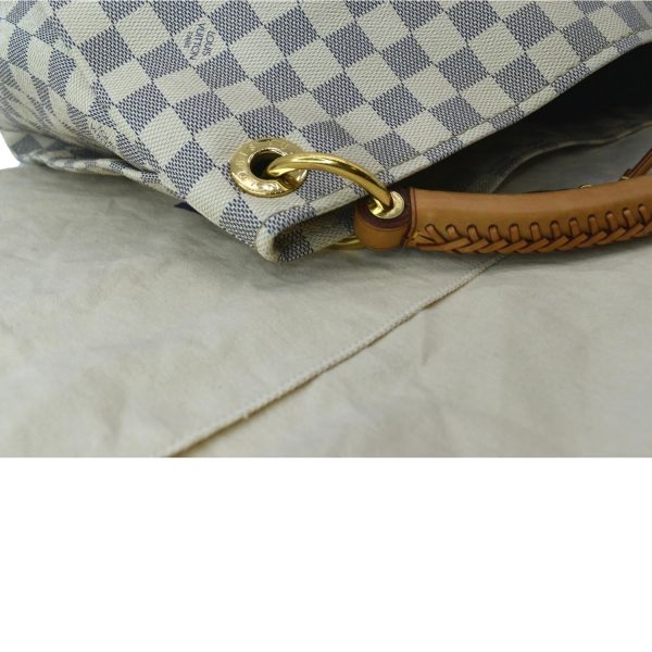 6 Louis Vuitton Artsy MM Damier Azur Hobo Bag White