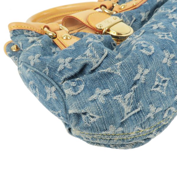 6 Louis Vuitton Monogram Denim Pleaty Hand Bag Blue