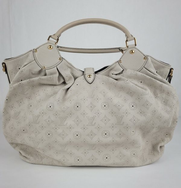 6 Louis Vuitton Mahina XL Off White Perforated Logo Leather Handbag