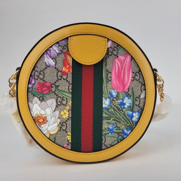 6 Gucci Ophidia Floral Coated Canvas Crossbody Chain Bag