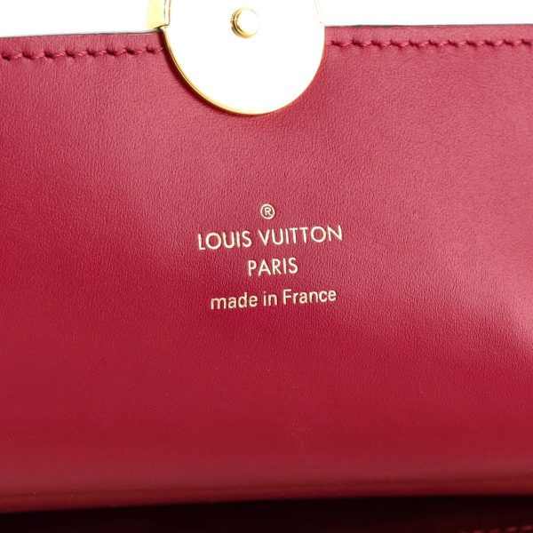 7 Louis Vuitton Flore Chain Wallet Monogram Canvas Brown Pink