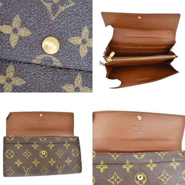 7 Louis Vuitton Porte Monnaie Credit Long Wallet Monogram Leather