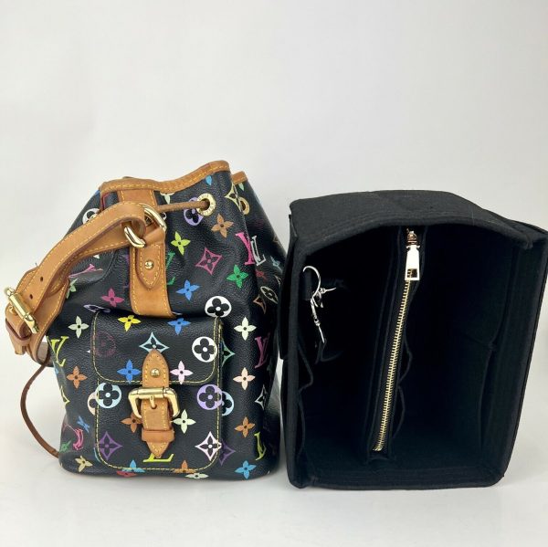 7 Louis Vuitton Tote Monogram Multicolor Petite Noe Shoulder Bag Black