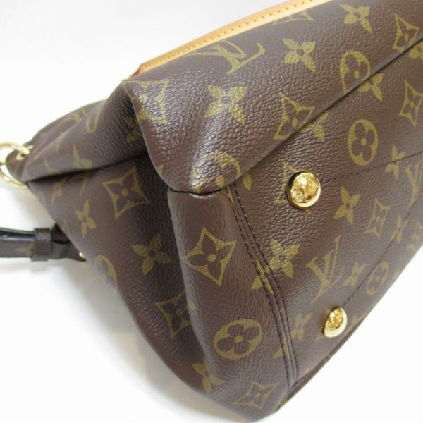 7 Louis Vuitton Palas BB 2way Handbag Monogram Canvas Brown Saffron