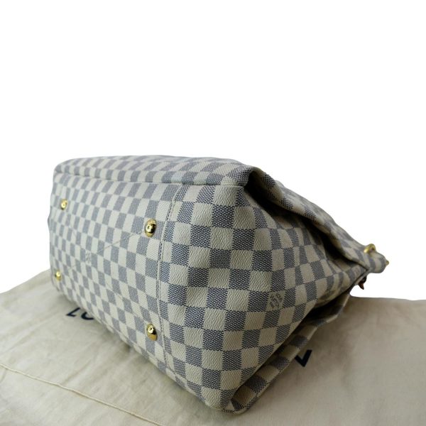 7 Louis Vuitton Artsy MM Damier Azur Hobo Bag White