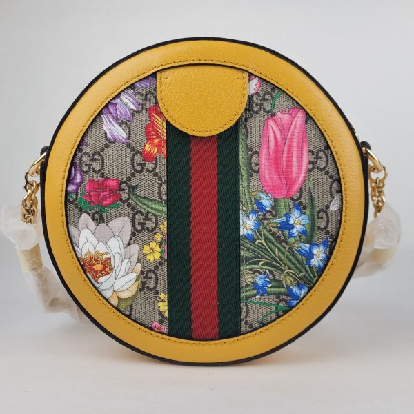 7 Gucci Ophidia Floral Coated Canvas Crossbody Chain Bag