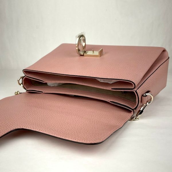 7 Gucci Powder Pink Leather Large Interlocking G Crossbody Chain Bag