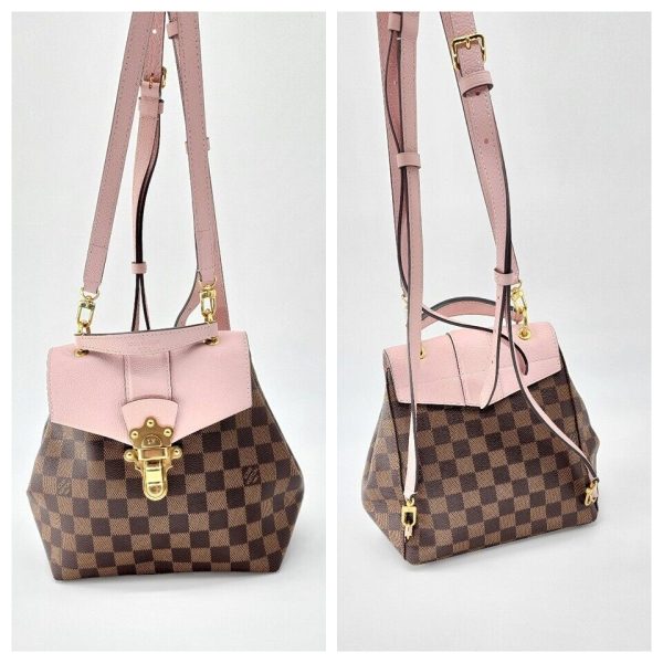 8 Louis Vuitton Clapton Backpack Damier Ebene Canvas Pink