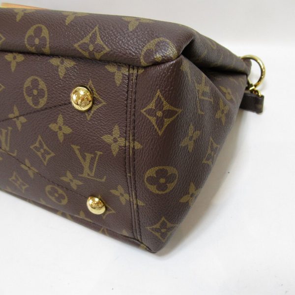 8 Louis Vuitton Palas BB 2way Handbag Monogram Canvas Brown Saffron