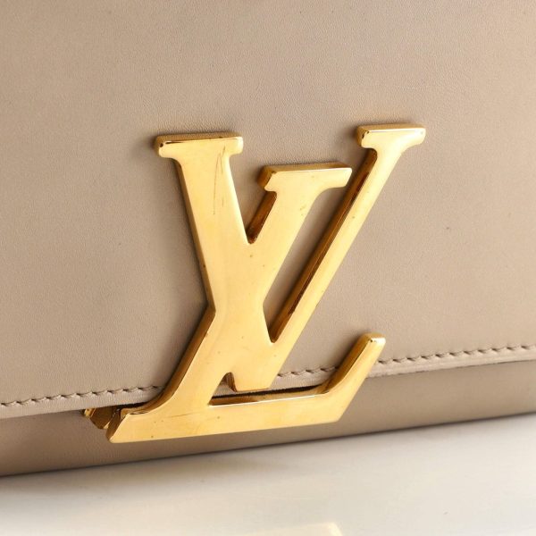 8 Louis Vuitton Chain Louise Clutch Leather MM Neutral